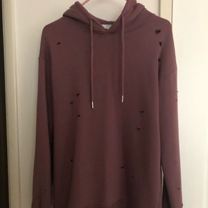 Forever 21 Contemporary Distressed Hoodie